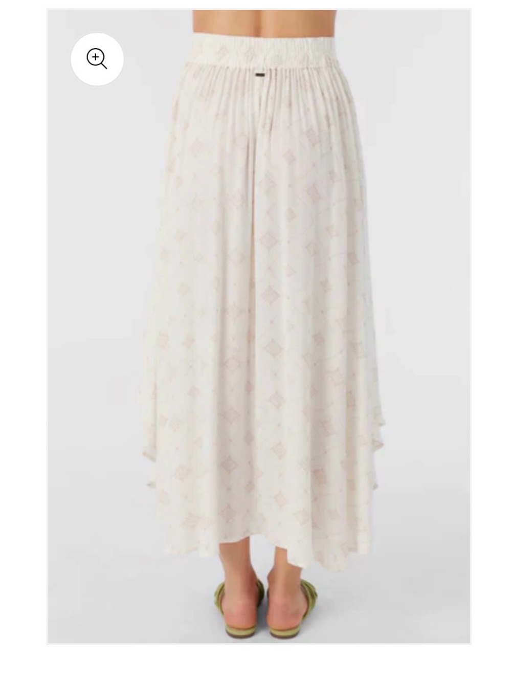 O’Neill Marnie Sabrina Tile Maxi Skirt Size M Boho Flowy Cream - Picture 2 of 5